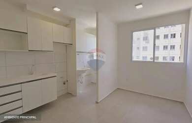 Imagem: O apartamento possui 2 Dormitórios, 1 Banheiro, 1 Vaga na garagem