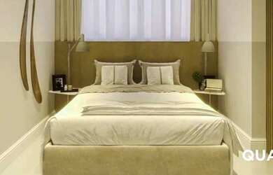 Imagem: O apartamento possui 1 Dormitório, 1 Banheiro, 1 Vaga na garagem