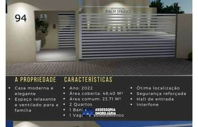 Imagem: A casa possui 2 Dormitórios, 1 Banheiro, 1 Vaga na garagem