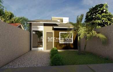 Imagem: A casa possui 3 Dormitórios, 1 Banheiro, 3 Vagas na garagem