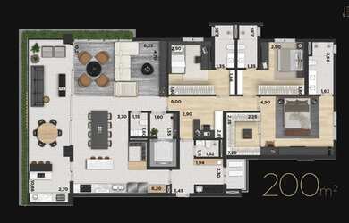 Imagem 14: Jequitibá apartamento. Piscina, Churrasqueira, Varandae200m² de Área