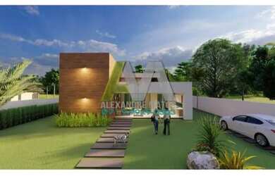 Imagem: A casa em condomínio possui 4 Dormitórios, 4 Banheiros, 2