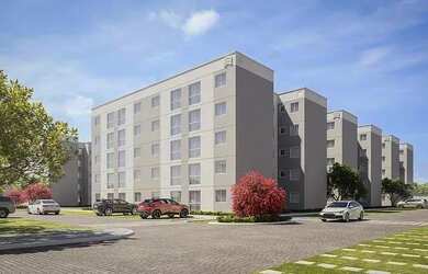 Imagem: O apartamento possui 2 Dormitórios, 1 Banheiro, 1 Vaga na garagem