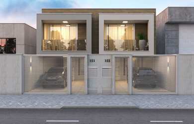 Imagem: A casa possui 3 Dormitórios, 3 Banheiros, 2 Vagas na garagem