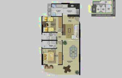 Imagem 4: Maravilhoso A partamento com uma vista linda bem localizado na Praia do...