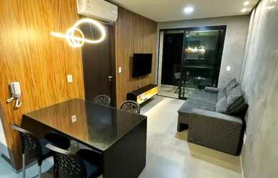 Imagem: O apartamento possui 1 Dormitório, 1 Banheiro, 1 Vaga na garagem