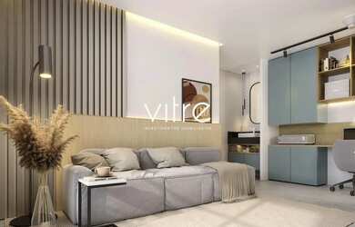 Imagem: O studio possui 1 Dormitório, 1 Banheiro, 1 Vaga na garagem