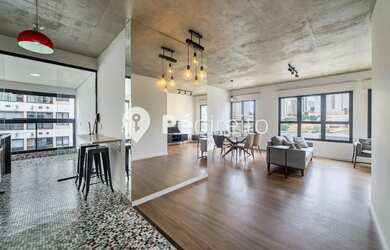 Imagem: O apartamento possui 1 Dormitório, 2 Banheiros, 1 Vaga na garagem