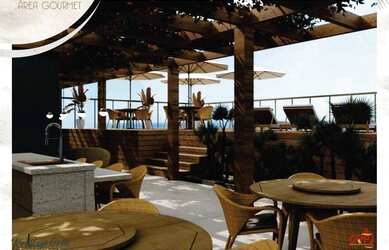 Imagem: O apartamento possui 1 Dormitório, 1 Banheiro, 1 Vaga na garagem