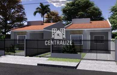 Imagem: A casa possui 3 Dormitórios, 1 Banheiro, 2 Vagas na garagem