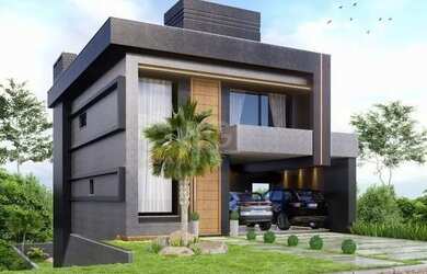 Imagem: A casa em condomínio possui 3 Dormitórios, 1 Banheiro, 2 Vagas