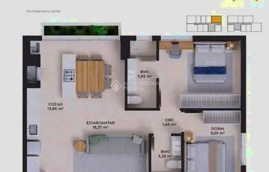 Imagem 9: Pátio das Artes - Viva em um Espaço Criado para Encantar 2 Dormitórios...