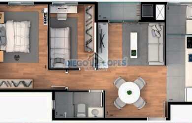 Imagem 12: Garden em Curitiba. 61m² de Área, 1 Vaga na garageme1 Dormitório