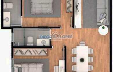 Imagem 14: Garden em Curitiba. 61m² de Área, 1 Vaga na garageme1 Dormitório