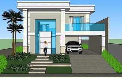 Imagem: A casa em condomínio possui 4 Dormitórios, 5 Banheiros, 4