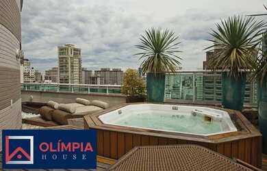 Imagem: O apartamento na cobertura possui 4 Dormitórios, 5 Banheiros