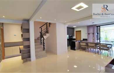 Imagem: A casa em condomínio possui 3 Dormitórios, 3 Banheiros, 4