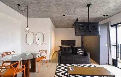 Imagem: O apartamento possui 1 Dormitório, 1 Banheiro, 1 Vaga na garagem