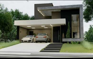 Imagem: A casa em condomínio possui 4 Dormitórios, 4 Banheiros, 2