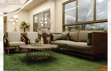 Imagem: O apartamento possui 1 Dormitório, 1 Banheiro, 1 Vaga na garagem