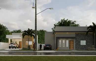 Imagem: A casa possui 2 Dormitórios, 2 Banheiros, 2 Vagas na garagem