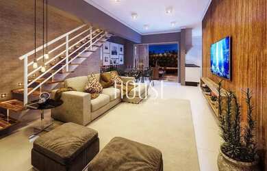 Imagem: A casa em condomínio possui 3 Dormitórios, 4 Banheiros, 2