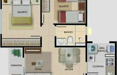 Imagem 3: Apartamento no Condomínio Garden Club para aluguel