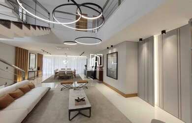 Imagem: A casa em condomínio possui 4 Dormitórios, 5 Banheiros, 3