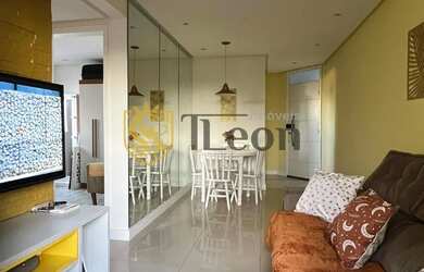 Imagem: O apartamento possui 1 Dormitório, 1 Banheiro, 1 Vaga na garagem