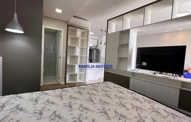 Imagem 12: Apartamento para alugar um quarto vista mar Pompéia Santos SP