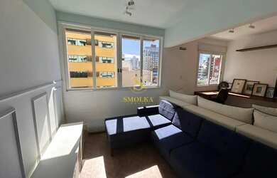 Imagem: O apartamento possui 1 Dormitório, 2 Banheiros, 1 Vaga na garagem