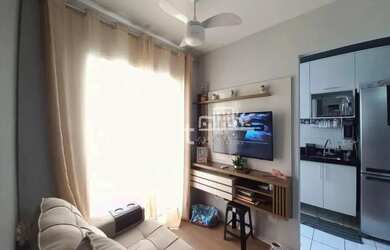 Imagem: O apartamento possui 2 Dormitórios, 1 Banheiro, 1 Vaga na garagem