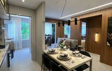 Imagem: O apartamento e possui 2 Dormitórios, 1 Banheiro, 1 Vaga na