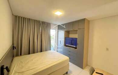 Imagem: O apartamento possui 1 Dormitório, 1 Banheiro, 1 Vaga na garagem