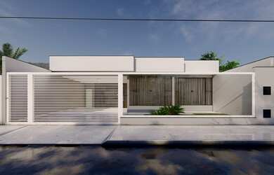 Imagem: A casa possui 3 Dormitórios, 3 Banheiros, 2 Vagas na garagem