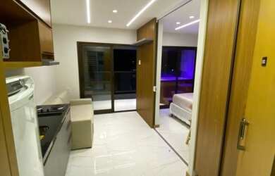 Imagem: O apartamento possui 1 Dormitório, 1 Banheiro, 1 Vaga na garagem