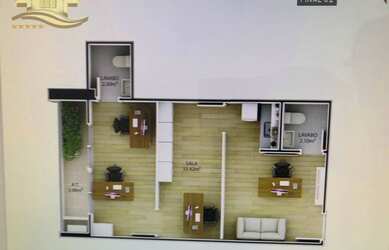 Imagem: Sala, 45 m² - venda por R$ 420.000,00 ou aluguel por R$ 2.940,00/mês