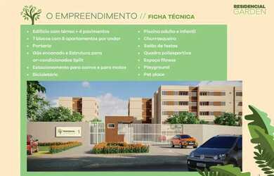 Imagem: O apartamento possui 2 Dormitórios, 2 Banheiros, 1 Vaga na