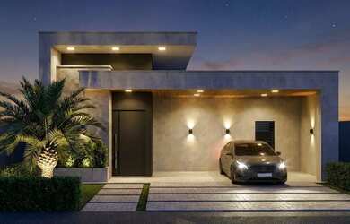 Imagem: A casa em condomínio possui 4 Dormitórios, 5 Banheiros, 4