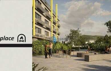 Imagem: O apartamento possui 1 Dormitório, 2 Banheiros, 1 Vaga na garagem