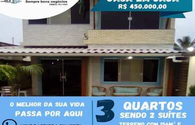Imagem: A casa possui 3 Dormitórios, 2 Banheiros, 1 Vaga na garagem