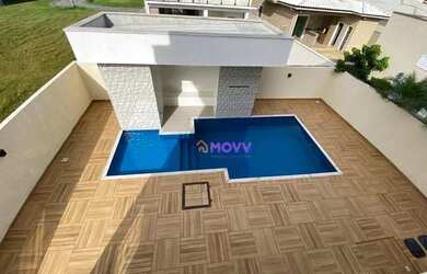 Imagem: A casa em condomínio possui 4 Dormitórios, 3 Banheiros, 2