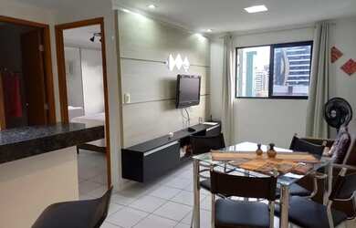 Imagem: O apartamento possui 1 Dormitório, 1 Banheiro, 1 Vaga na garagem