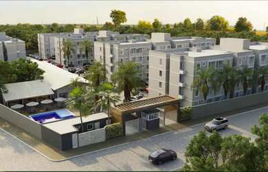 Imagem: O apartamento possui 2 Dormitórios, 1 Banheiro, 1 Vaga na garagem