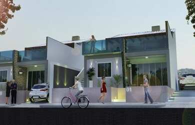 Imagem: A casa em condomínio possui 2 Dormitórios, 2 Banheiros, 90m²