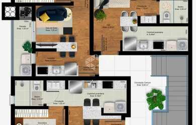 Imagem 2: Apartamento 1 dormitório próximo a UFSM