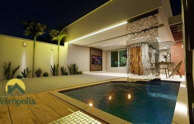 Imagem: A casa possui 3 Dormitórios, 2 Banheiros, 3 Vagas na garagem