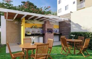 Imagem: O apartamento possui 2 Dormitórios, 1 Banheiro, 1 Vaga na garagem