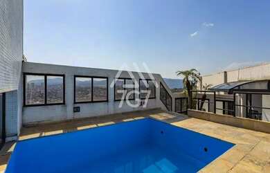 Imagem: O apartamento na cobertura possui 3 Dormitórios, 5 Banheiros