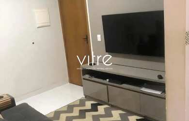 Imagem: O apartamento possui 1 Dormitório, 2 Banheiros, 1 Vaga na garagem